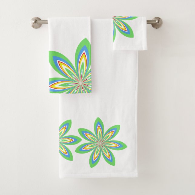 Conjunto De Toalhas Floral Verde Primavera (Insitu)