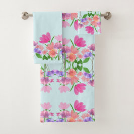 CONJUNTO DE TOALHAS FLORES