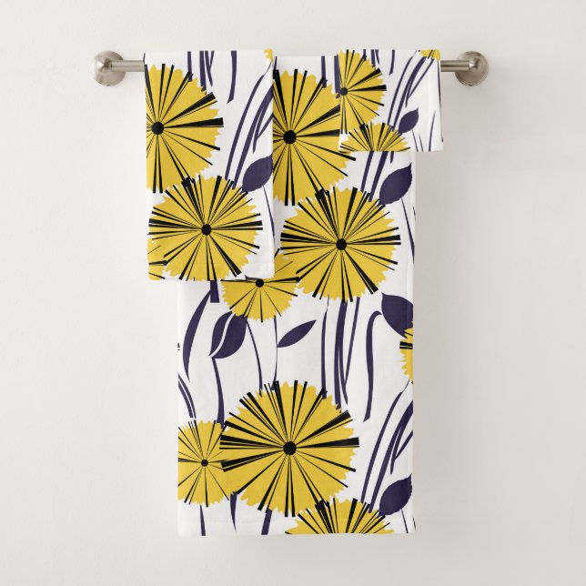 Conjunto De Toalhas Flores amarelas (Insitu)