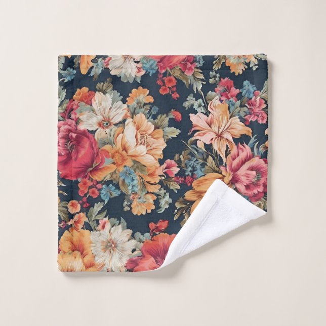 Conjunto De Toalhas Flores Amarelas Amarelas Incrivelmente Vermelhas C (Pano de lavar)