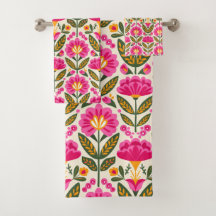 Flores BOHO Mexican Talavera Fuchsia Rosa Floral