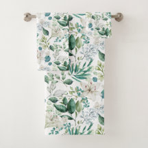 Flores Brancas Florais Verde Eucalipto Elegante