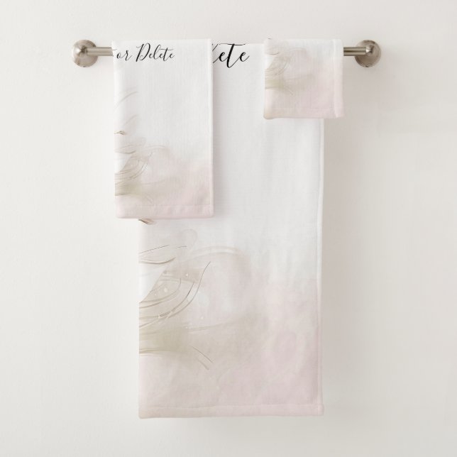 Conjunto de Toalhas Flores Branco Marfim (Insitu)