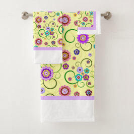 Conjunto De Toalhas Flores Caprichosas
