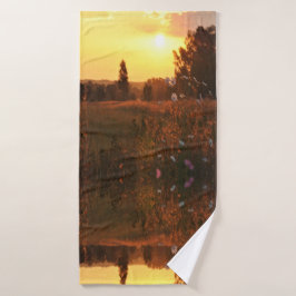 Conjunto De Toalhas Flores de cosmos no pôr do sol