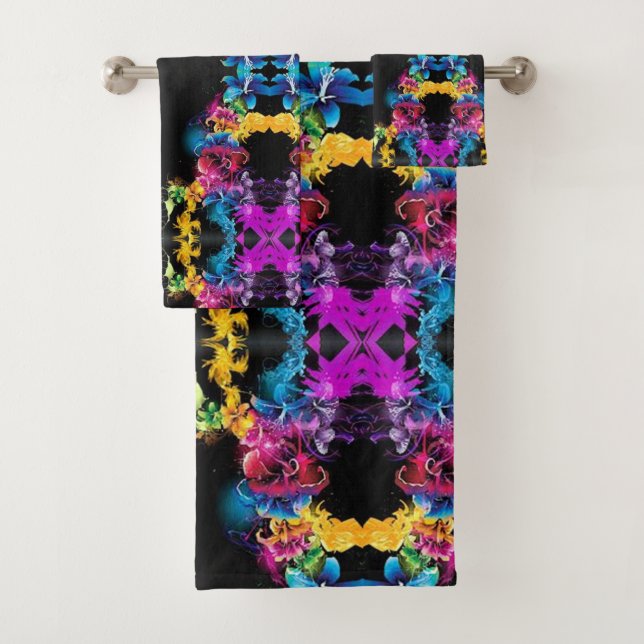 Conjunto De Toalhas Flores de Estilos Clássicos (Insitu)