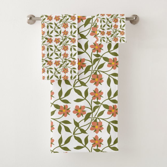 CONJUNTO DE TOALHAS FLORES DE LARANJA (Insitu)