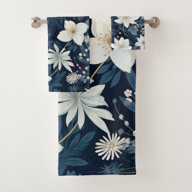 Conjunto De Toalhas Flores de Neve de inverno (Insitu)