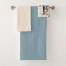 Flores de Notas de Música de Violão Azul