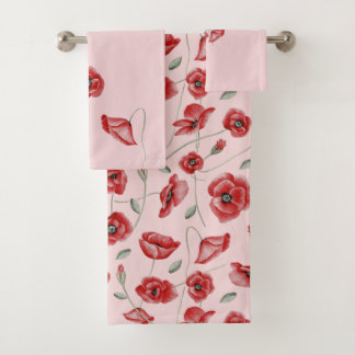 Conjunto De Toalhas Flores de Papoila