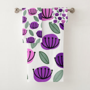 Conjunto De Toalhas Flores de Taça Scandi