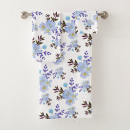 Conjunto De Toalhas Flores de Violeta por Aquarela