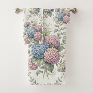 Conjunto De Toalhas Flores Delicadas de Hortênsia