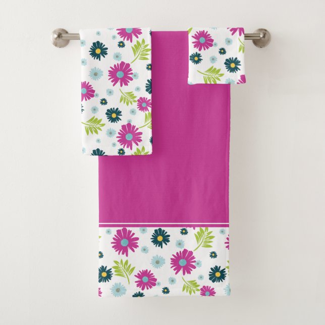 Conjunto De Toalhas Flores do Jardim das Margaridas Botânico Flores Si (Insitu)
