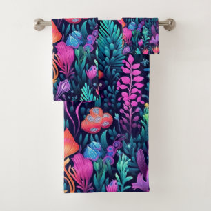 Conjunto De Toalhas Flores do Mar - Flora Aqua