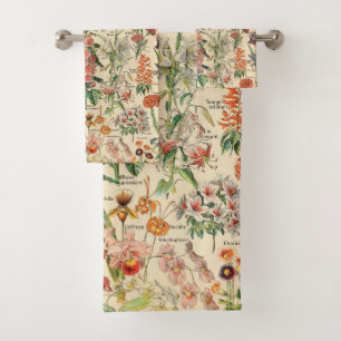Conjunto De Toalhas Flores do vintage por Adolfo Millot