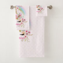 Flores Douradas, cor-de-rosa, do UNICORN Rainbow R