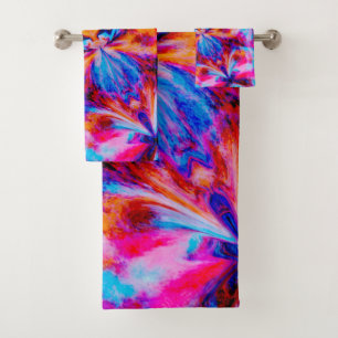 Conjunto De Toalhas Flores e borboletas na Abstrato