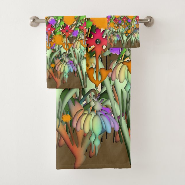 Conjunto De Toalhas Flores Flores Flores (Insitu)