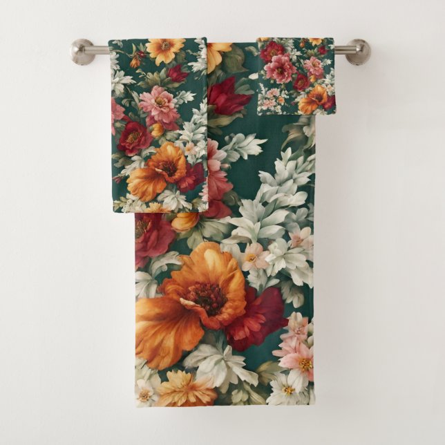 Conjunto De Toalhas Flores italianas refinadas e deliciosas com vegeta (Insitu)