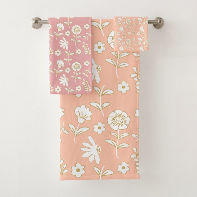 Conjunto De Toalhas Flores ocres set de toallas (Insitu)