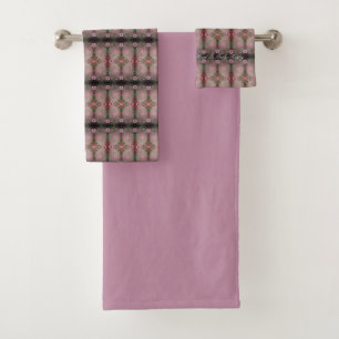 Conjunto de Toalhas Flores Rosa