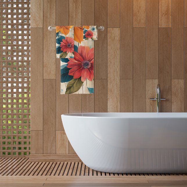 Conjunto De Toalhas Flores Russas Coloridas (Criador carregado)