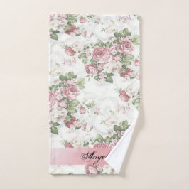 Conjunto De Toalhas Flores Vintage Shabby Chic - Personalizadas 