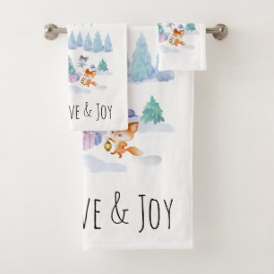 Conjunto De Toalhas Floresta Dançante - Caqueta de Natal