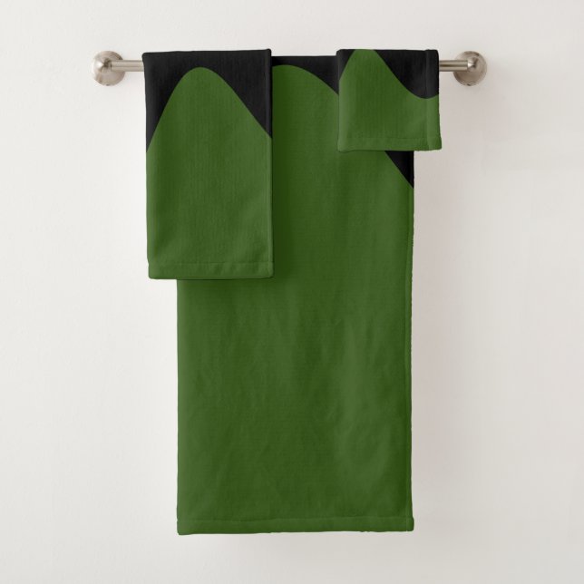 Conjunto De Toalhas Floresta Negra Moderna Verde (Insitu)