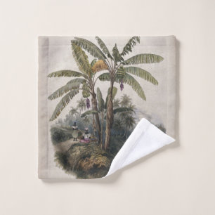Conjunto De Toalhas Floresta Tropical Antiquada de Banana Vintage Bo