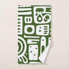 Conjunto De Toalhas Floresta Verde e Portos Brancos 3 de 4