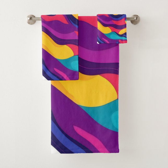 Conjunto De Toalhas Fluxo de abstrato de tinta líquida (Insitu)