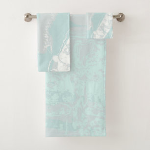 Conjunto De Toalhas Fluxo Marinho Artístico