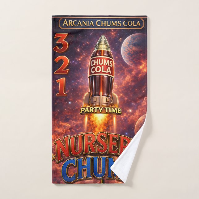 Conjunto De Toalhas Foguetes de cola Chums/Decolagem no banheiro (Toalha de mão)