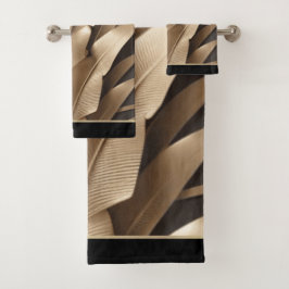 Conjunto De Toalhas Folha de Banana Metálica Esculpida\Conjunto de Toa