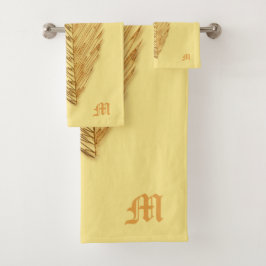 Conjunto De Toalhas Folha de Mão de Cobre