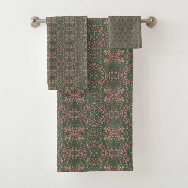 Conjunto De Toalhas Folhagem de Folha de Outono Boêmio Padrão Contínuo (Insitu)