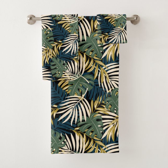Conjunto De Toalhas Folhagem tropical (Insitu)