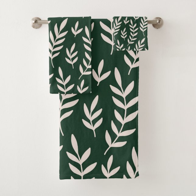 Conjunto De Toalhas Folhas brancas (Insitu)
