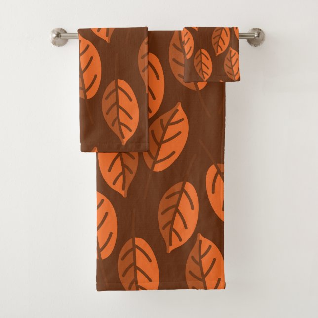 Conjunto De Toalhas Folhas castanhas  (Insitu)