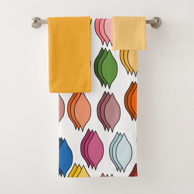 Conjunto De Toalhas Folhas Coloridas (Insitu)