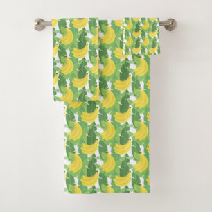 Conjunto De Toalhas Folhas da banana e teste padrão da fruta