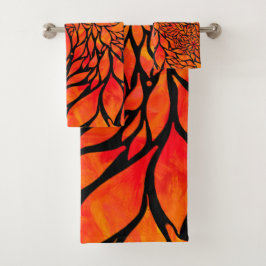 Conjunto De Toalhas Folhas de abstrato