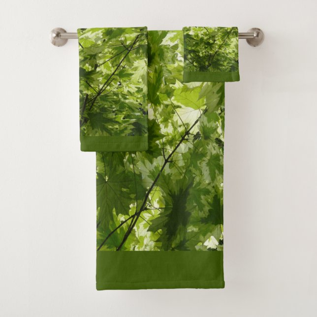 Conjunto De Toalhas Folhas de bordo variegadas para a Véspera do Meio  (Insitu)