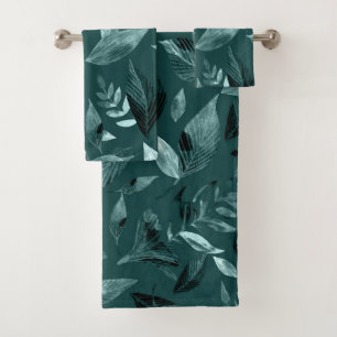 Conjunto De Toalhas Folhas de caída de cor aquosa 10