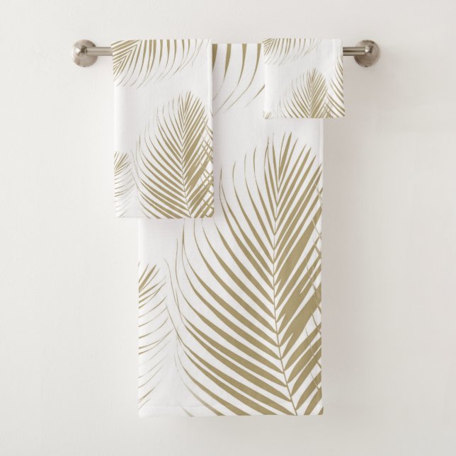 Conjunto De Toalhas Folhas de Palma - Douradas Vibes de Cali #3 (Insitu)