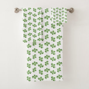 Conjunto De Toalhas Folhas de Suculentas Verdes Modernas e Amigáveis e