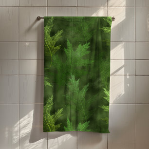 Conjunto De Toalhas Folhas Folha Verde Brilhante de Outono