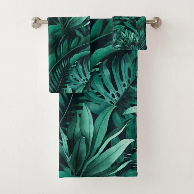 Conjunto De Toalhas Folhas tropicais (Insitu)